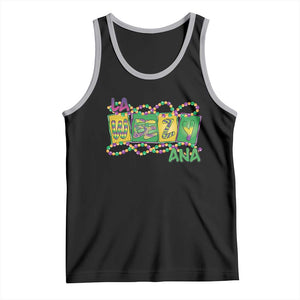 Mardi Gras La Weezy Ana Tank Top TS09 Black Athletic Heather Print Your Wear