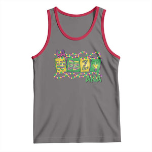 Mardi Gras La Weezy Ana Tank Top TS09 Deep Heather Red Print Your Wear