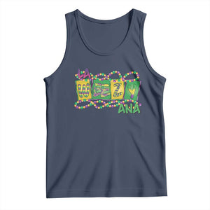 Mardi Gras La Weezy Ana Tank Top TS09 Navy Print Your Wear
