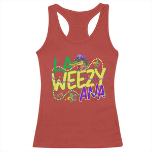 Mardi Gras Racerback Tank Top La Weezy Ana Hip Hop Aligator Louisiana TS09 Red Print Your Wear