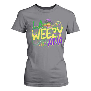 Mardi Gras T Shirt For Women La Weezy Ana Hip Hop Aligator Louisiana TS09 Charcoal Print Your Wear