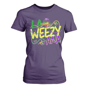Mardi Gras T Shirt For Women La Weezy Ana Hip Hop Aligator Louisiana TS09 Purple Print Your Wear