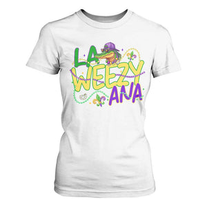 Mardi Gras T Shirt For Women La Weezy Ana Hip Hop Aligator Louisiana TS09 White Print Your Wear
