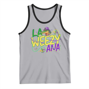 Mardi Gras Tank Top La Weezy Ana Hip Hop Aligator Louisiana TS09 Athletic Heather Black Print Your Wear