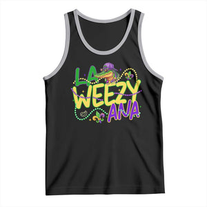 Mardi Gras Tank Top La Weezy Ana Hip Hop Aligator Louisiana TS09 Black Athletic Heather Print Your Wear