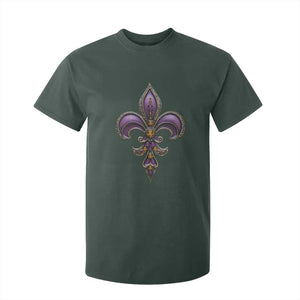 Louisiana Aesthetic Fleur De Lis T Shirt For Kid TS09 Dark Forest Green Print Your Wear