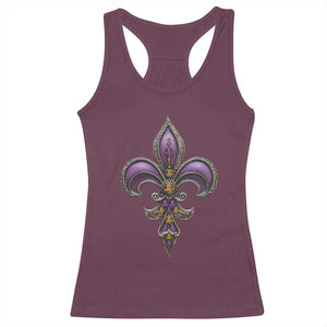 Louisiana Aesthetic Fleur De Lis Racerback Tank Top TS09 Maroon Print Your Wear