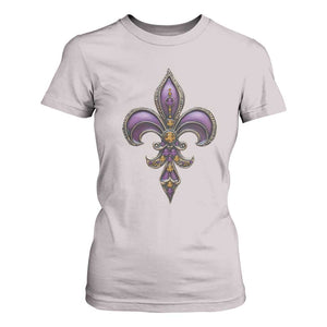 Louisiana Aesthetic Fleur De Lis T Shirt For Women TS09 Ice Gray Print Your Wear