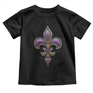 Louisiana Aesthetic Fleur De Lis Toddler T Shirt TS09 Black Print Your Wear