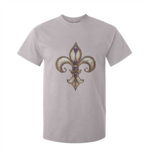 Aesthetic Fleur De Lis T Shirt For Kid TS09 Ice Gray Print Your Wear