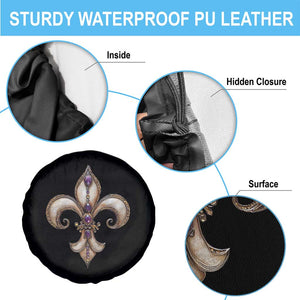 Aesthetic Fleur De Lis Spare Tire Cover TS09 Print Your Wear