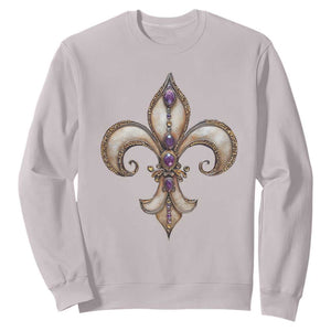 Aesthetic Fleur De Lis Sweatshirt TS09 Ice Gray Print Your Wear