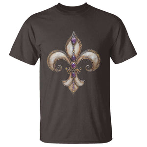 Aesthetic Fleur De Lis T Shirt TS09 Dark Chocolate Print Your Wear