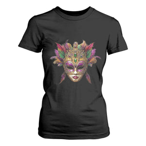 Jeweled Mask Louisiana Mardi Gras T Shirt For Women TS09 Black Print Your Wear