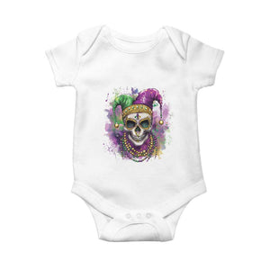 Skeleton Jester Louisiana Mardi Gras Baby Onesie TS09 White Print Your Wear