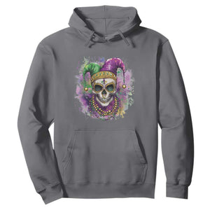Skeleton Jester Louisiana Mardi Gras Hoodie TS09 Charcoal Print Your Wear