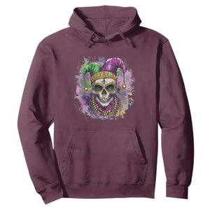 Skeleton Jester Louisiana Mardi Gras Hoodie TS09 Maroon Print Your Wear