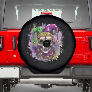 Skeleton Jester Louisiana Mardi Gras Spare Tire Cover TS09 Black Print Your Wear