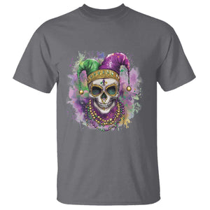 Skeleton Jester Louisiana Mardi Gras T Shirt TS09 Charcoal Print Your Wear