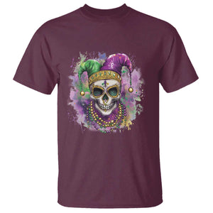 Skeleton Jester Louisiana Mardi Gras T Shirt TS09 Maroon Print Your Wear