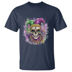 Skeleton Jester Louisiana Mardi Gras T Shirt TS09 Navy Print Your Wear