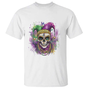 Skeleton Jester Louisiana Mardi Gras T Shirt TS09 White Print Your Wear