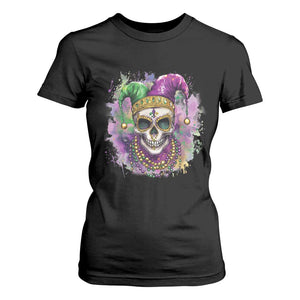 Skeleton Jester Louisiana Mardi Gras T Shirt For Women TS09 Black Print Your Wear