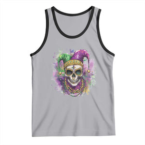 Skeleton Jester Louisiana Mardi Gras Tank Top TS09 Athletic Heather Black Print Your Wear