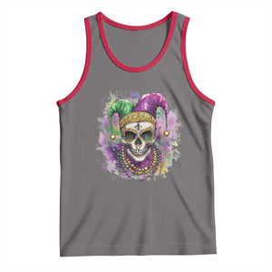 Skeleton Jester Louisiana Mardi Gras Tank Top TS09 Deep Heather Red Print Your Wear