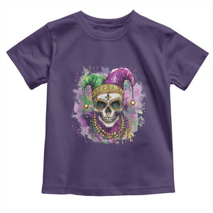 Skeleton Jester Louisiana Mardi Gras Toddler T Shirt TS09 Purple Print Your Wear