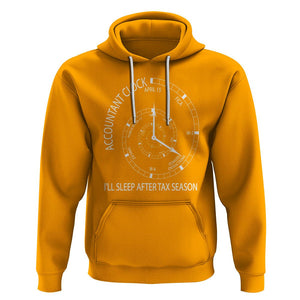 Funny Accountant Clock Hoodie I'll Sleep After Tax Season TS09 Gold Printyourwear