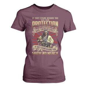 Native American Warrior T Shirt For Women If They Stand Against You Show No Mercy TS09 Maroon Print Your Wear