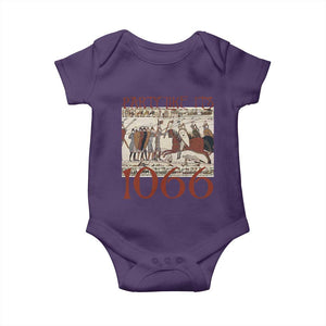 Medieval Bayeux Tapestry Hastings 1066 Baby Onesie Funny Party Like It's 1066 History Lover TS09 Purple Print Your Wear