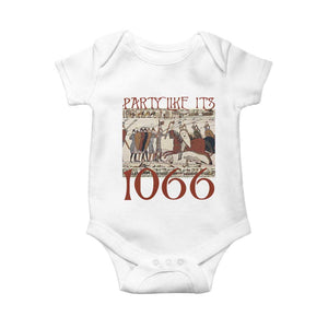 Medieval Bayeux Tapestry Hastings 1066 Baby Onesie Funny Party Like It's 1066 History Lover TS09 White Print Your Wear