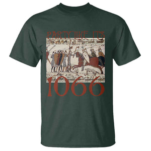 Medieval Bayeux Tapestry Hastings 1066 T Shirt Funny Party Like It's 1066 History Lover TS09 Dark Forest Green Print Your Wear
