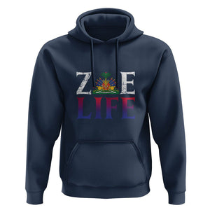 Haitian Hoodie Zoe Life Haiti Patriotic TS09 Navy Printyourwear