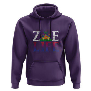Haitian Hoodie Zoe Life Haiti Patriotic TS09 Purple Printyourwear
