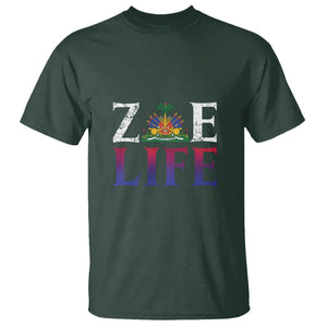 Haitian T Shirt Zoe Life Haiti Patriotic TS09 Dark Forest Green Printyourwear
