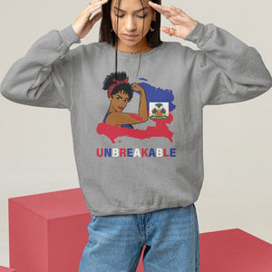 Haitian Queen Sweatshirt Proud Ayiti Woman Unbreakable Haiti TS09 Sport Gray Printyourwear