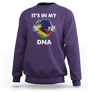 Haitian Jamaican Sweatshirt It's In My DNA TS09 Purple Printyourwear