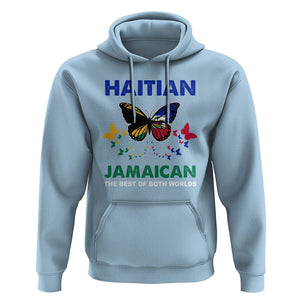Haitian Jamaican Hoodie The Best Of Both Worlds Butterfly Haiti Jamaica Flag TS09 Light Blue Printyourwear