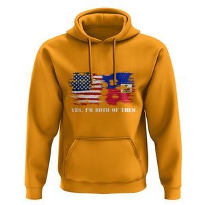 Haitian American Hoodie Yes I'm Both Of Them USA Haiti Flag Shirt TS09 Gold Print Your Wear