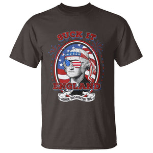Funny George Washington T Shirt Suck It England 1776 4th Of July TS09 Dark Chocolate Print Your Wear