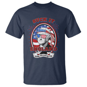 Funny George Washington T Shirt Suck It England 1776 4th Of July TS09 Navy Print Your Wear