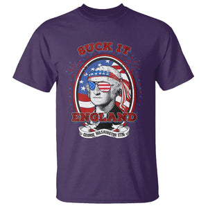 Funny George Washington T Shirt Suck It England 1776 4th Of July TS09 Purple Print Your Wear