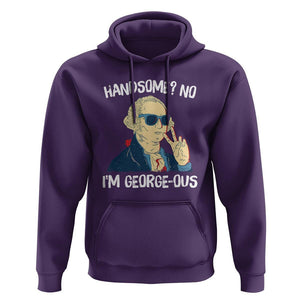 Funny George Washington Hoodie Handsome No I'm Georgeous 4th Of July TS09 Purple Print Your Wear