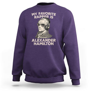 Funny My Favorite Rapper is Alexander Hamilton Sweatshirt TS09 Purple Print Your Wear
