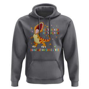 Funny Teacher Hoodie Let's Eat Kid Punctuation Saves Lives TS09 Charcoal Print Your Wear