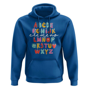 Teacher Alphabet Elemeno Cute Little Monster Hoodie TS09 Royal Blue Print Your Wear