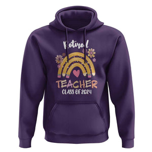 Retired Teacher Hoodie Class Of 2024 Retirement TS09 Purple Print Your Wear